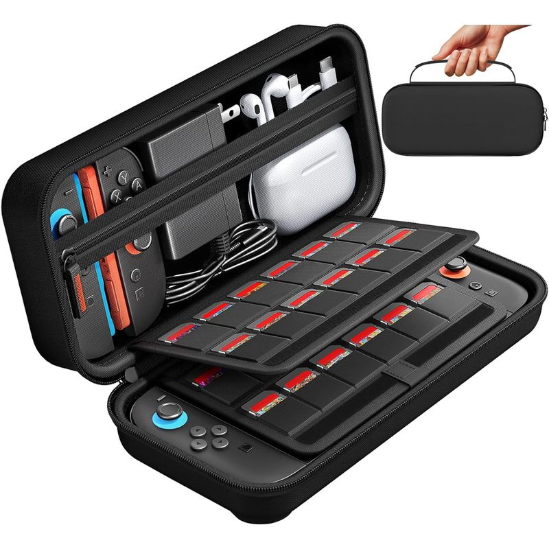 ニンテンドースイッチ第2世代コンソール収納バッグ保護カバーns2ゲームコンソール大容量電源ポータブルケースに適しています|undefined