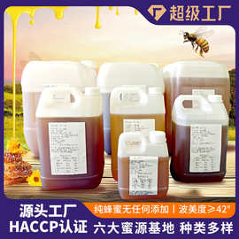蜂蜜纯正天然土蜂蜜批发百花蜂蜜大桶装椴树蜜原料1.5-75kg洋槐蜜