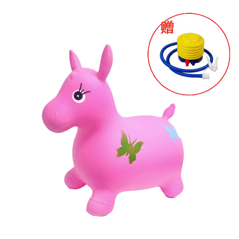 粉色蝴蝶马（图案随机）+气泵