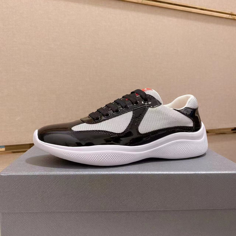 P Family Spot Black Genuine Leather Men's Sports Casual Shoes 25 New Classy Export Fashion Sneakers Large Size Men's Shoes