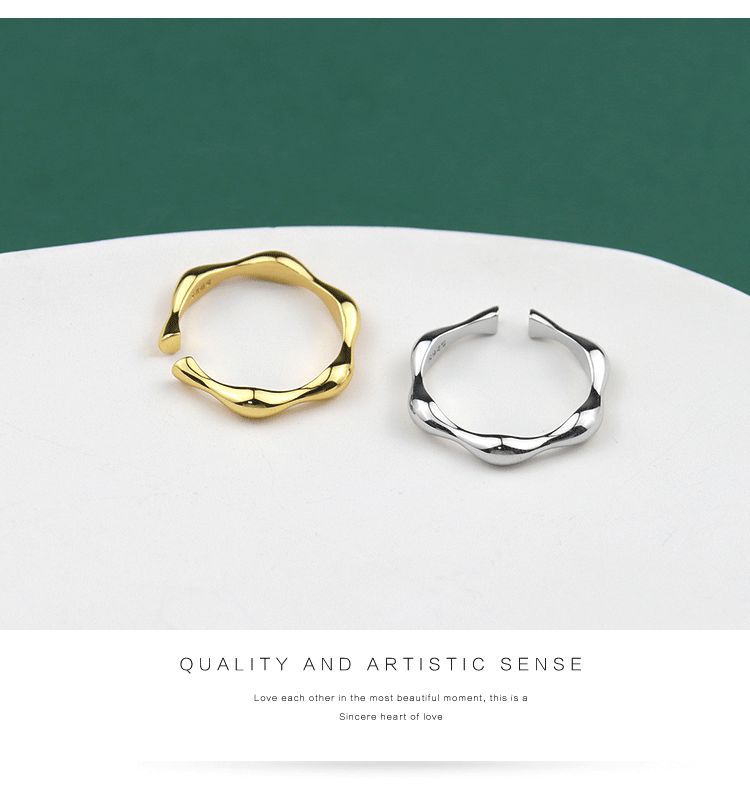 2021 new geometric irregular ring fashion Korean open ringpicture12