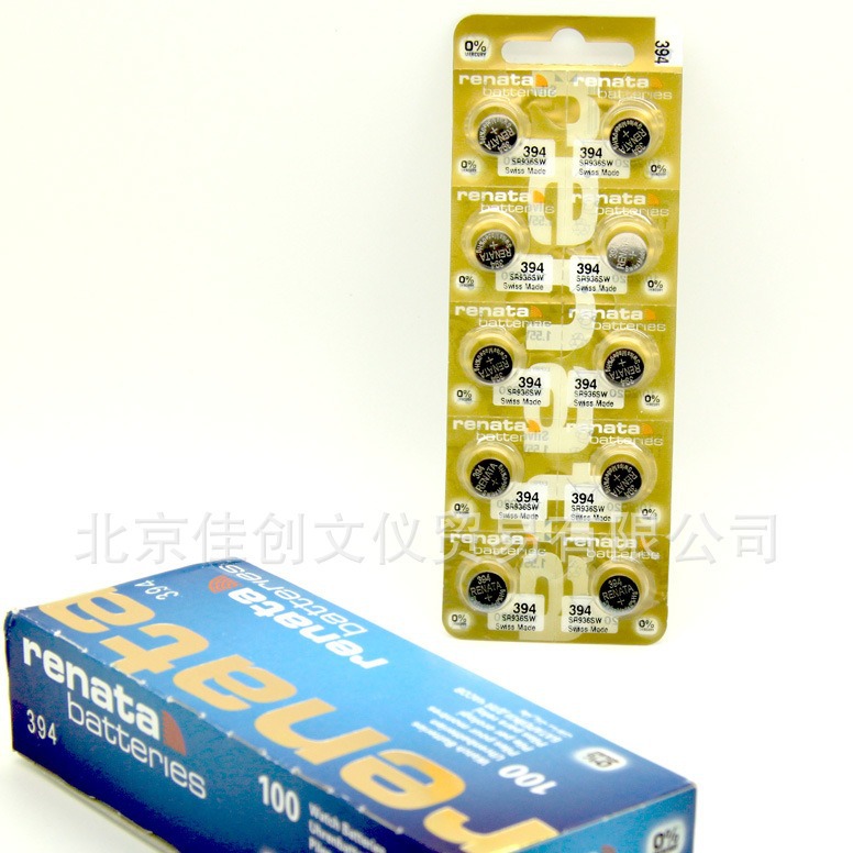 renata瑞士金装394斯沃琪手表氧化银1.55V纽扣电池SR936SW高容量