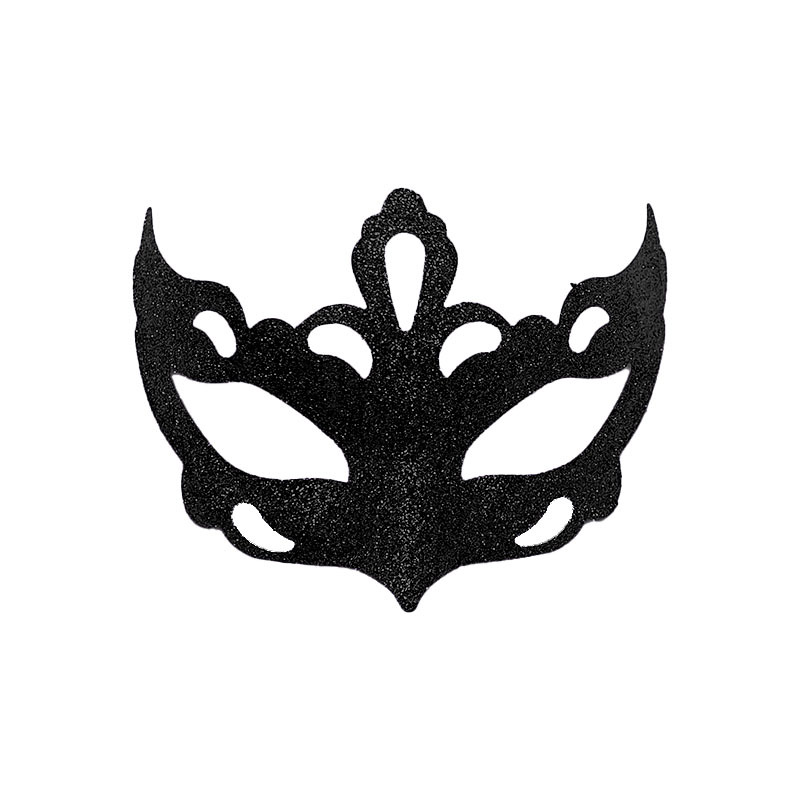 Halloween nueva máscara de mitad de cara polvo brillante corolla retrógrado máscara retrógrada misteriosa máscara de maquillaje de alto nivel máscara de baile