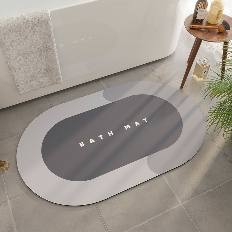 現代のシンプルな新型珪藻泥マット浴室トイレ吸水滑り止めマット汚れ耐磨耗ドアマット代発|undefined