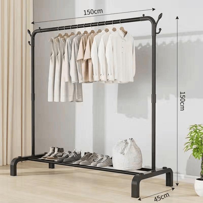 percha de ropa doméstica piso vertical engrosado y engrosado estante de almacenamiento dormitorio balcón una sola fila doble fila percha de ropa
