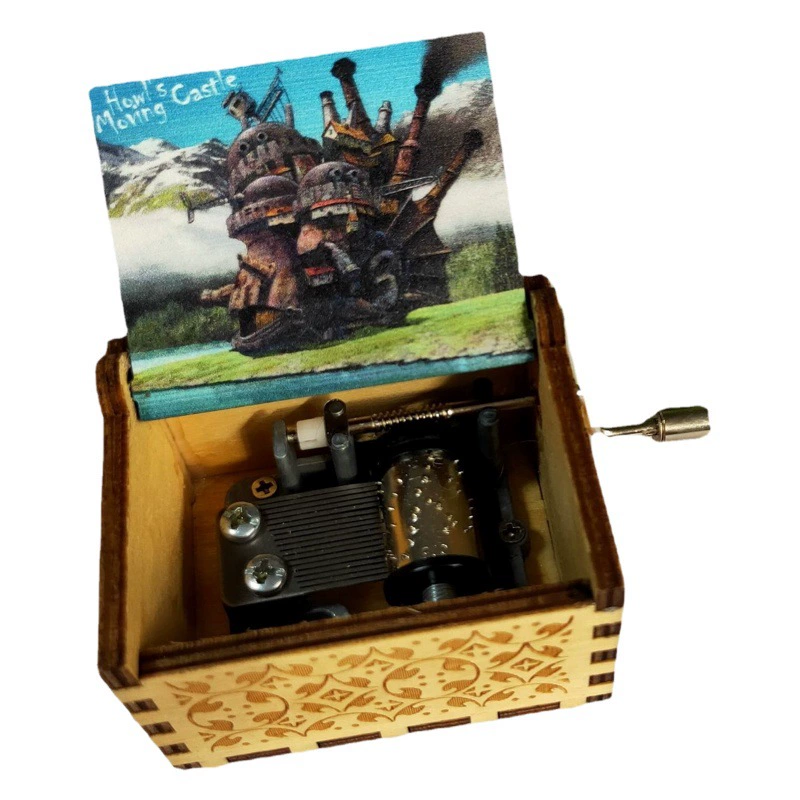 Прямые поставки с фабрики Бутик Деревянная музыкальная шкатулка Hal's Mobile Castle Музыкальная шкатулка с ручным приводом Креативный подарок Музыкальная шкатулка с ручным приводом