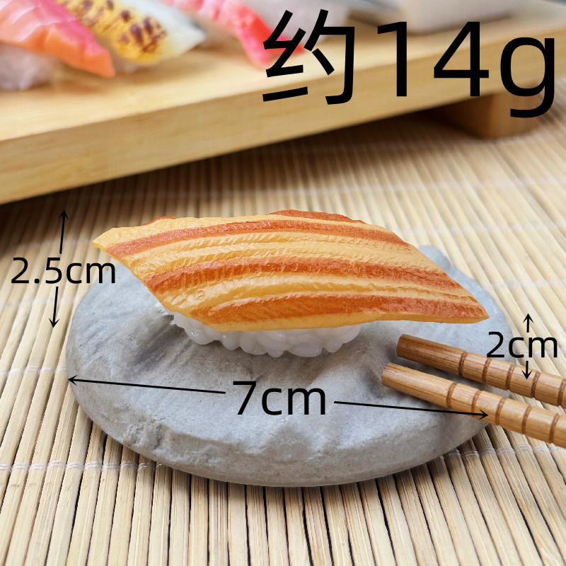 Simulación sushi modelo de juguete para niños japonés comida grande adornos tiro Decoración Accesorios salmón cocina rebanada