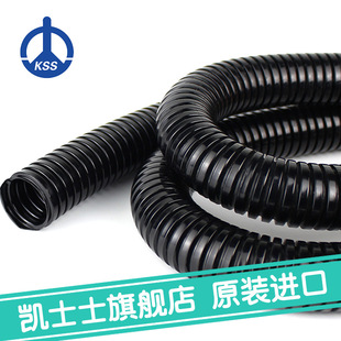 PA series nylon wave tube Taiwan KSS KSS 1 roll waterproof dustproof wire cable threading pipe Black