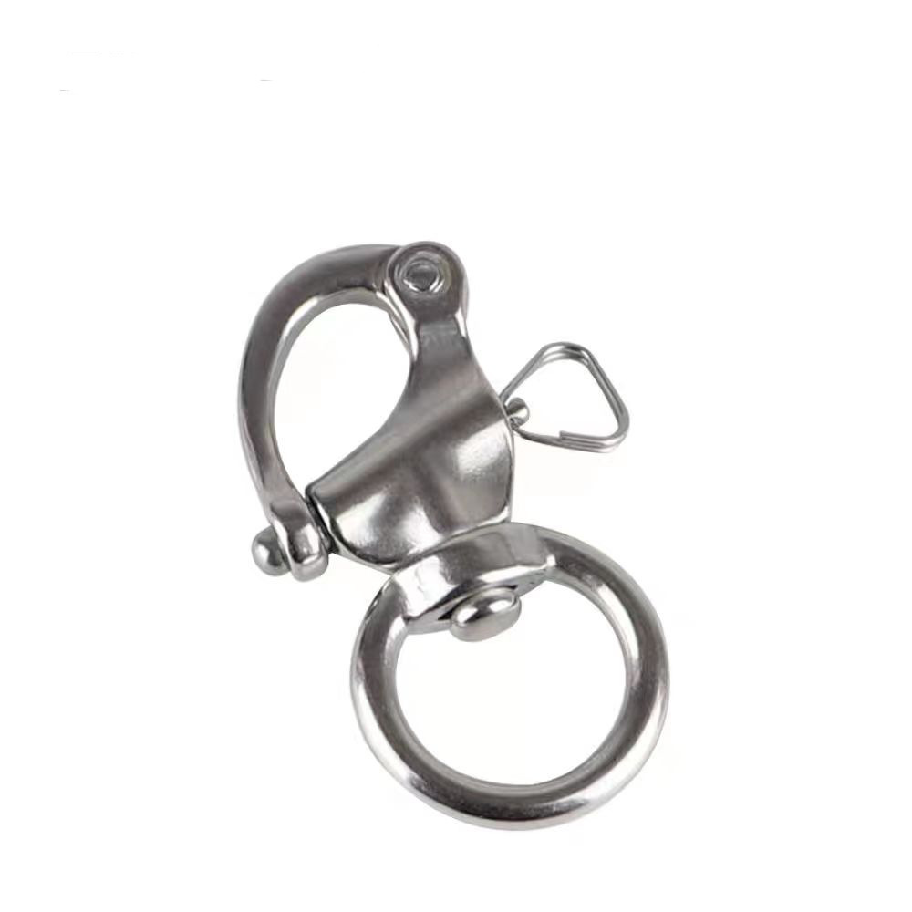 Stainless steel 316 rotating spring shackle, quick-release shackle, fast camera strap buckle