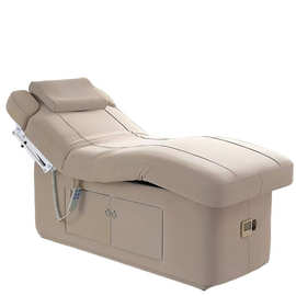 热销豪华米色美容院按摩床双电机电动按摩美容桌椅面部SPA床批发