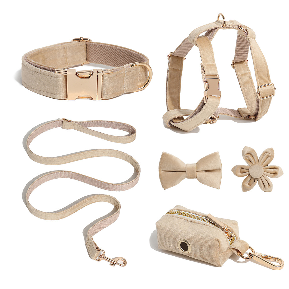 Chaleco para mascotas ajustable de collar de perros, collar de corbata personalizado con flores