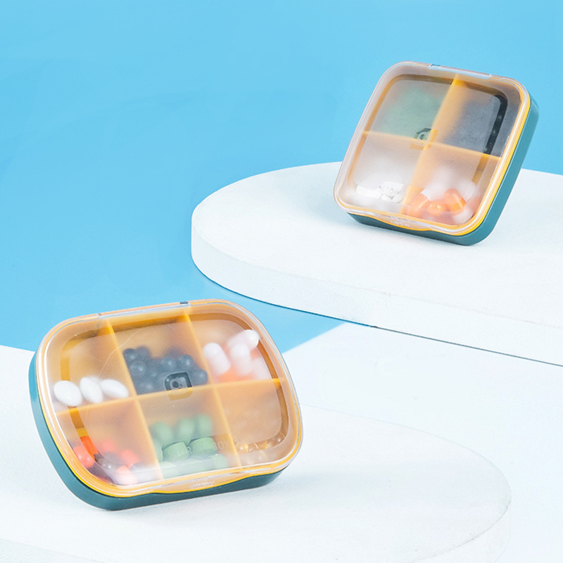 Medicine box portable medicine box sealed moisture-proof 7-day packing box portable reminder mini medicine compartment storage box