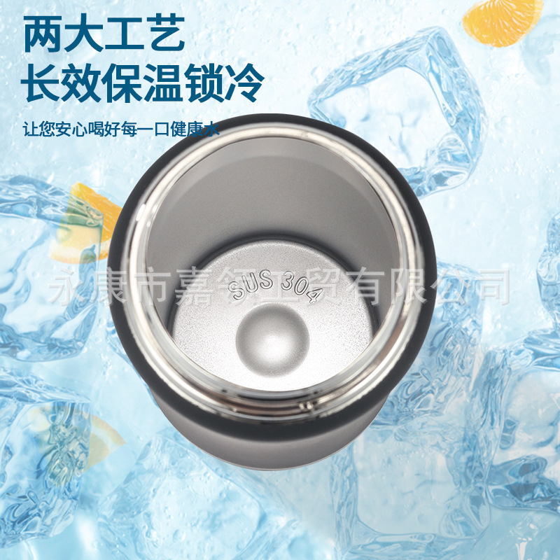 Transfronterizo nueva taza de paja de acero inoxidable portátil al aire libre portátil hervidor portátil taza pequeña cintura taza de vacío de gran capacidad