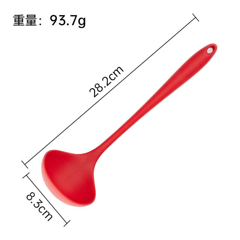 Personalizado set de siete piezas de cocina de silicona anti-deslizante anti-alta temperatura pala de cocina doméstica herramientas al aire libre image 10
