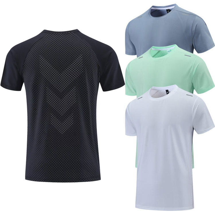 2024 new 180g polyester horizontal casual sports quick-drying T-shirt breathable crew neck short sleeve jacket logo printing
