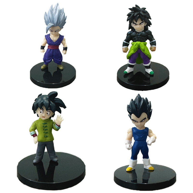 (2개) 드래곤 볼 손으로 만든 7 Q 버전 어린 시절 원숭이 왕 TORNX VEGETA SAIYAN 모델 장난감 장식품
