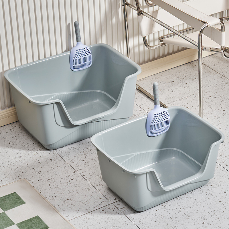 Lavabo de arena personalizado para gatos de gran tamaño anti-salpicaduras inodoro para gatos Big Mac extragrande lavabo engrosado para gatos con pala de arena para gatos