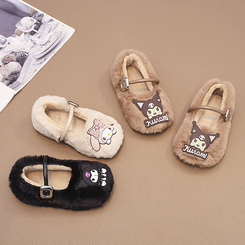 Симпатичные мультипликационные куклы зимой 2024 года тепло носить бобовые ботинки