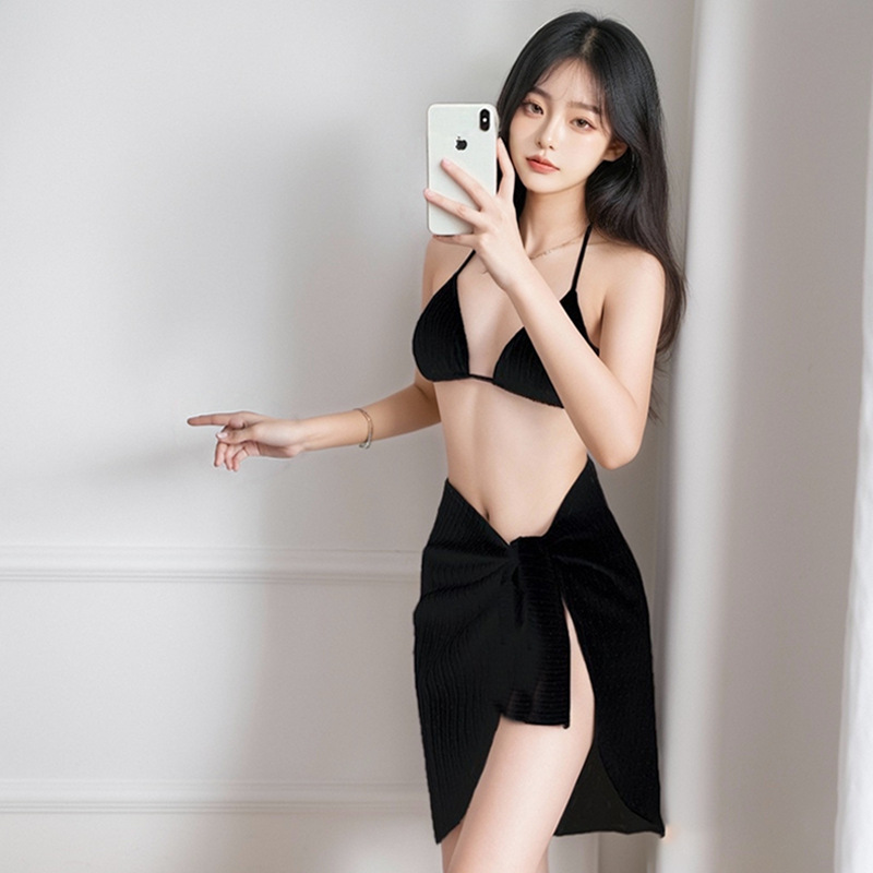 Verano nuevo estilo bikini traje de baño de tres piezas para mujer