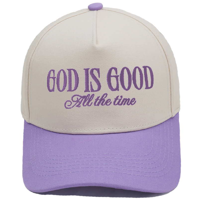 亚马逊GOD IS GOOD刺绣卡车司机帽拼色复古棒球帽欧美男女休闲帽|undefined