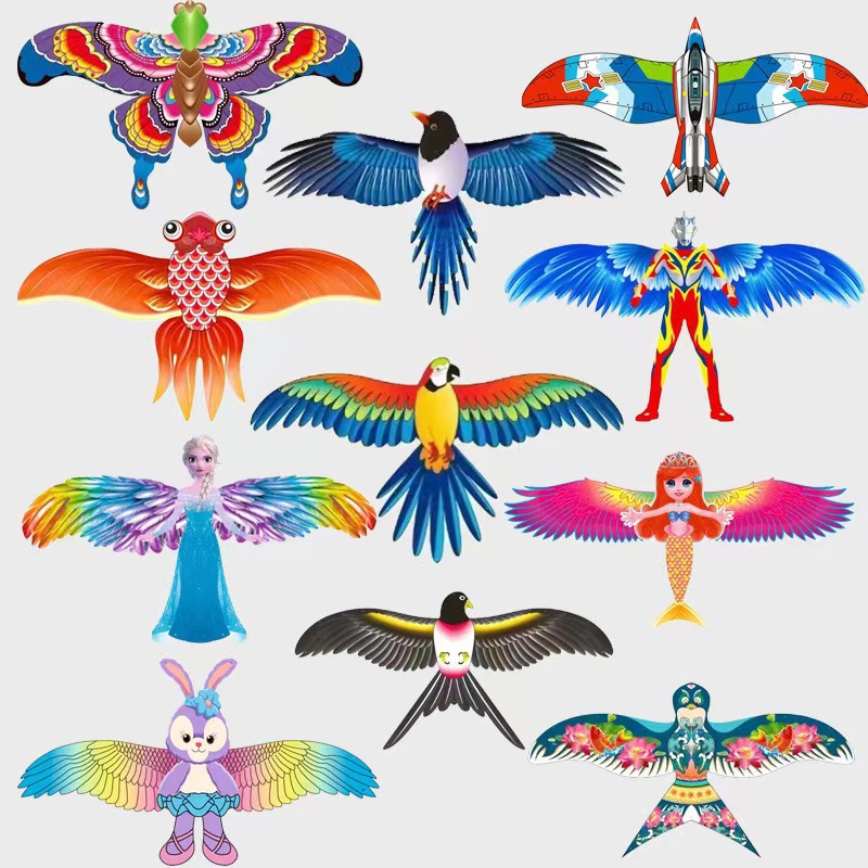 handheld realistic travel cartoon plastic kite