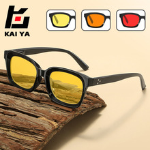 新款时尚大框夜视防蓝光平光镜男女款弹簧腿手机电脑竞技游戏眼镜