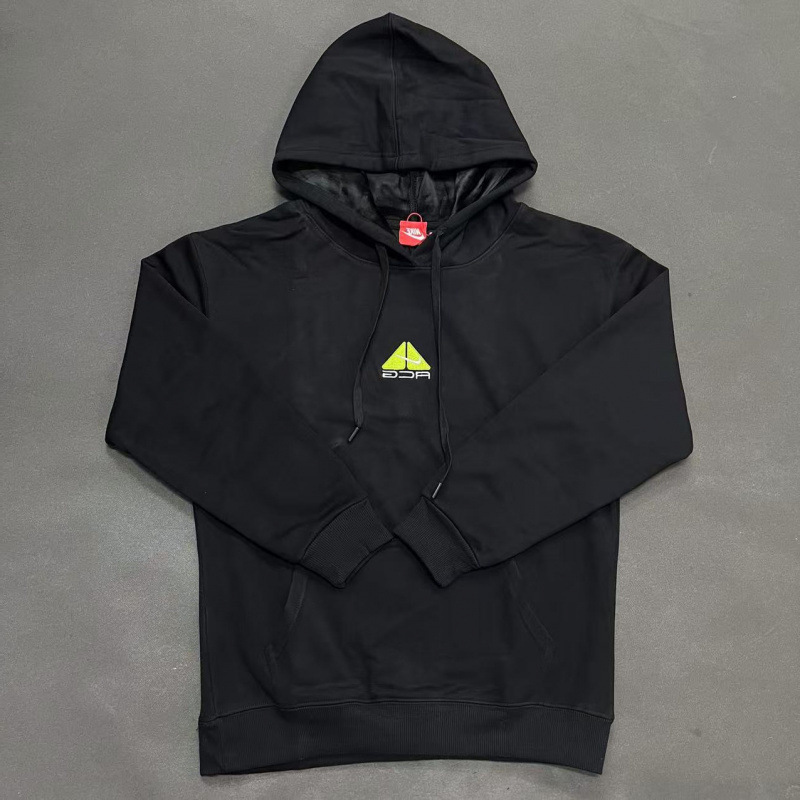 Autumn and Winter Fleece-Lined Stussy Acg Collaboration Solid Color Embroidered Logo Hooded Zip-Up Sweatshirt Jacket