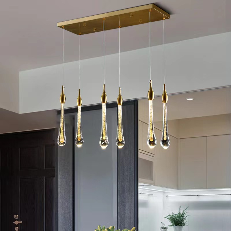 Crystal simple y lujoso sala de estar sala de estar moderna escalera de comedor lujoso lámpara de cristal villa personalidad ligera edificio dúplex ahora