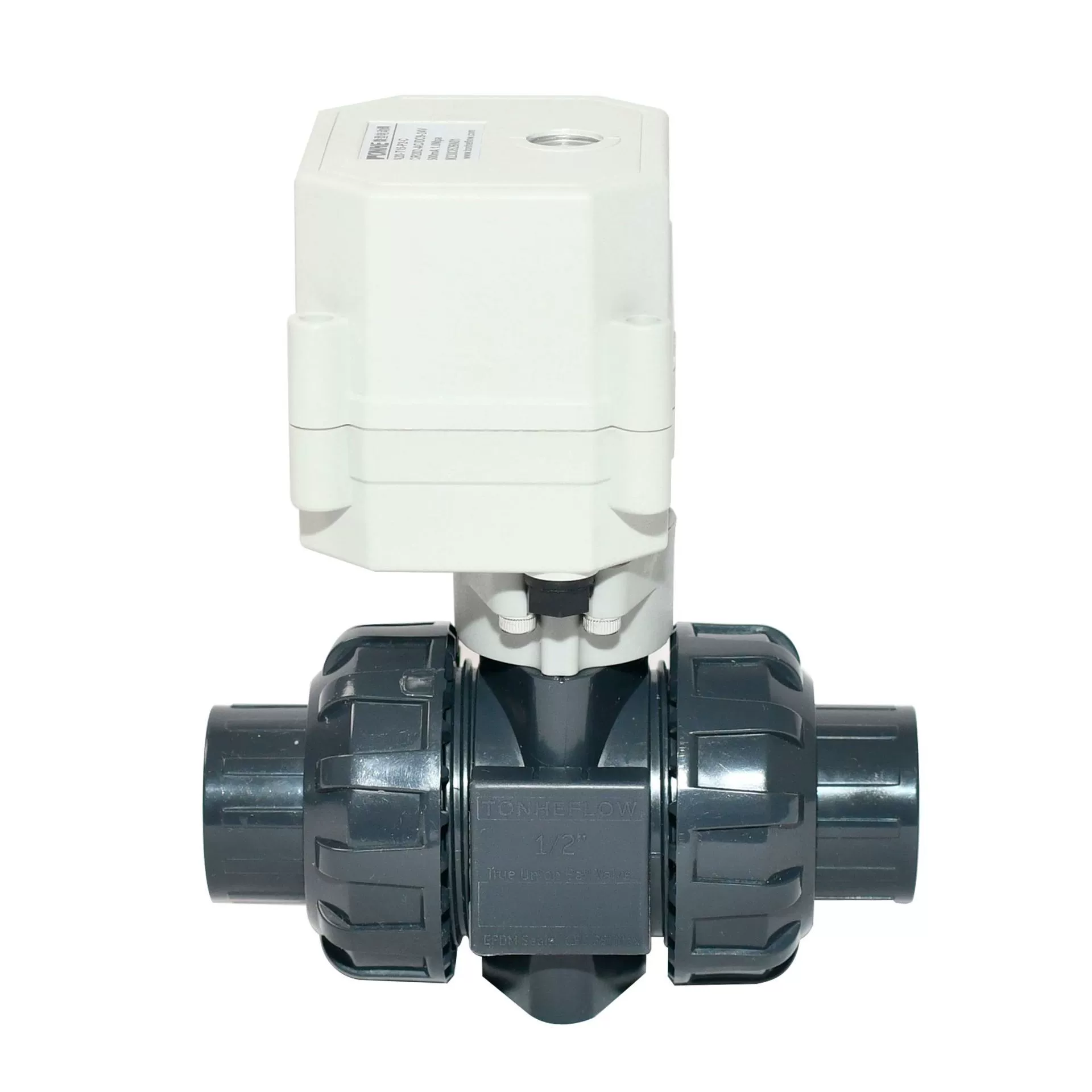 Миниатюрный электрический клапан 4 минуты прямой ПВХ двойной форсированный кислотостойкий щелочной клапан с сбросом питания DN15 шаровой клапан