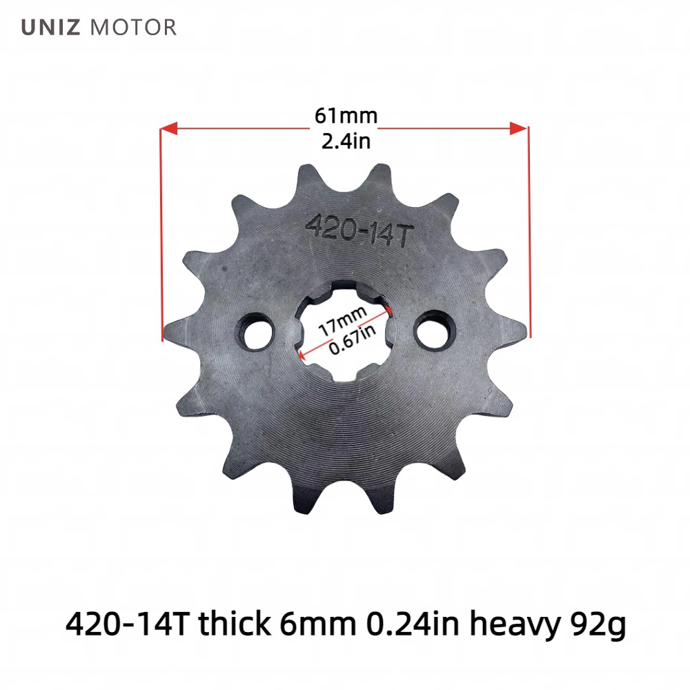 Manufacturer Wholesale Motorcycle Engine Small Gear Sprocket 420/428 Inner Hole 17-20 Motorcycle Parts