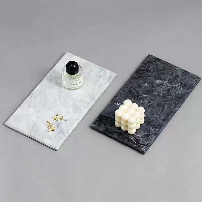 Bandeja de mármol rectangular Nordic ins estilo Hotel baño Baño lavabo decoración bandeja de almacenamiento