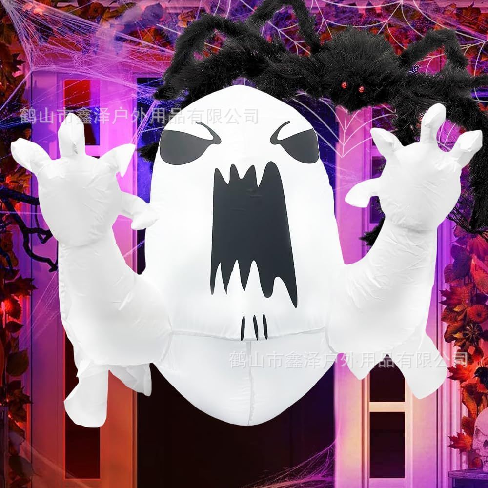 Transfronterizo Halloween fantasma bruja modelo de aire luminoso modelo de aire patio jardín ventana decoración de fiesta 1.06m