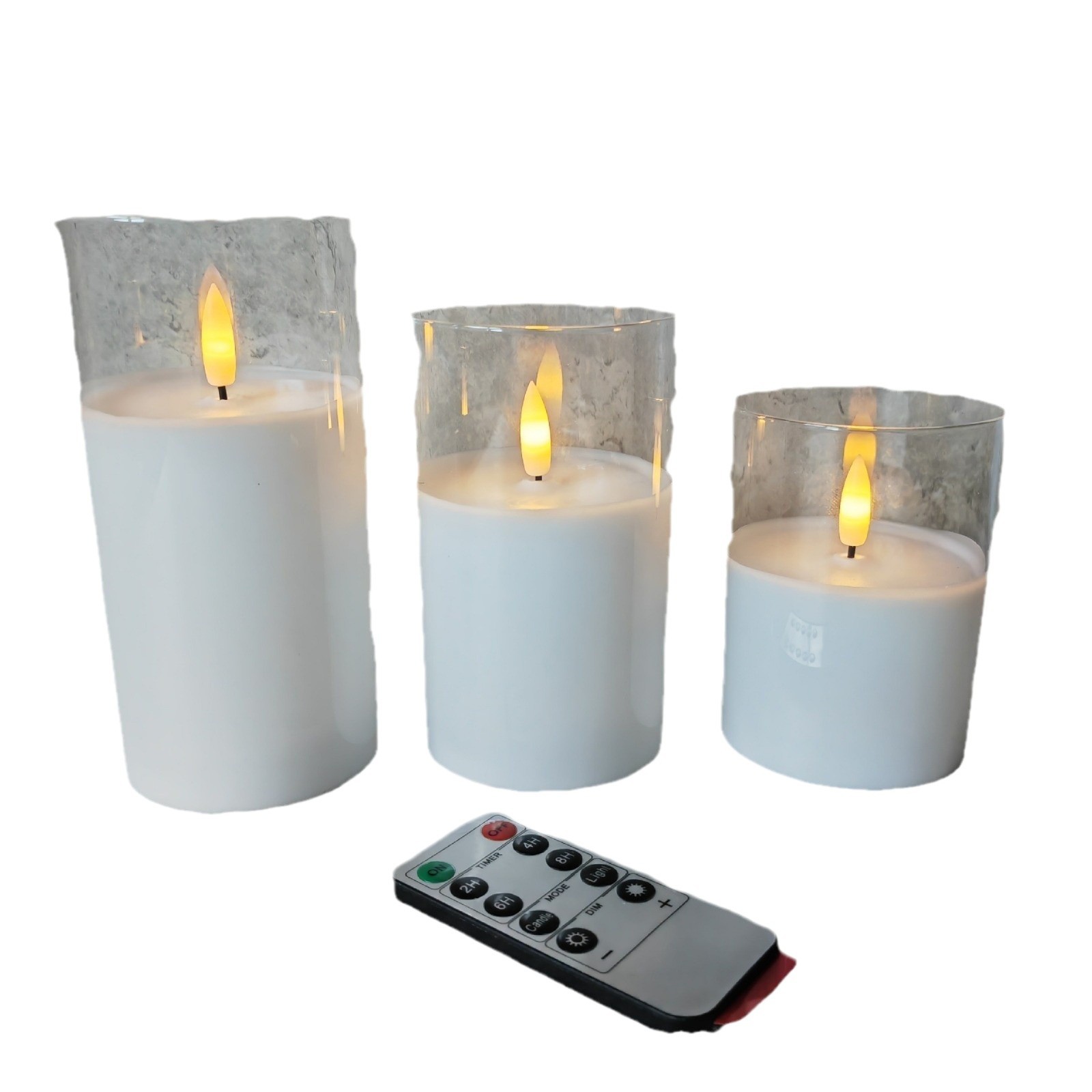 Suministro directo de fábrica en stock bala de vidrio electrochapado LED lámpara de vela electrónica al por mayor simulación vela Lámpara decorativa