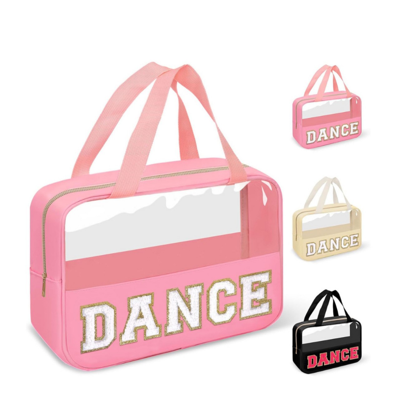 Transparent Pvc Letter Toiletry Bag, High-Looking, Large-Capacity Handbag, Convenient Portable Makeup Bag, Travel Storage Bag