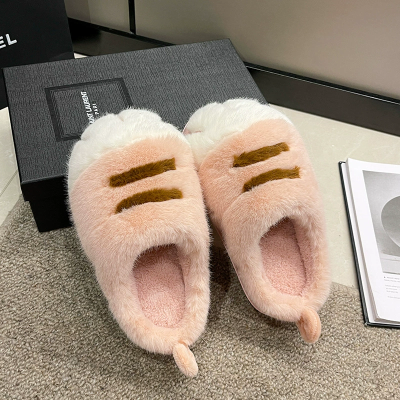 Slippers, footwear platform indoor, keep warm winter cartoon cute shoes