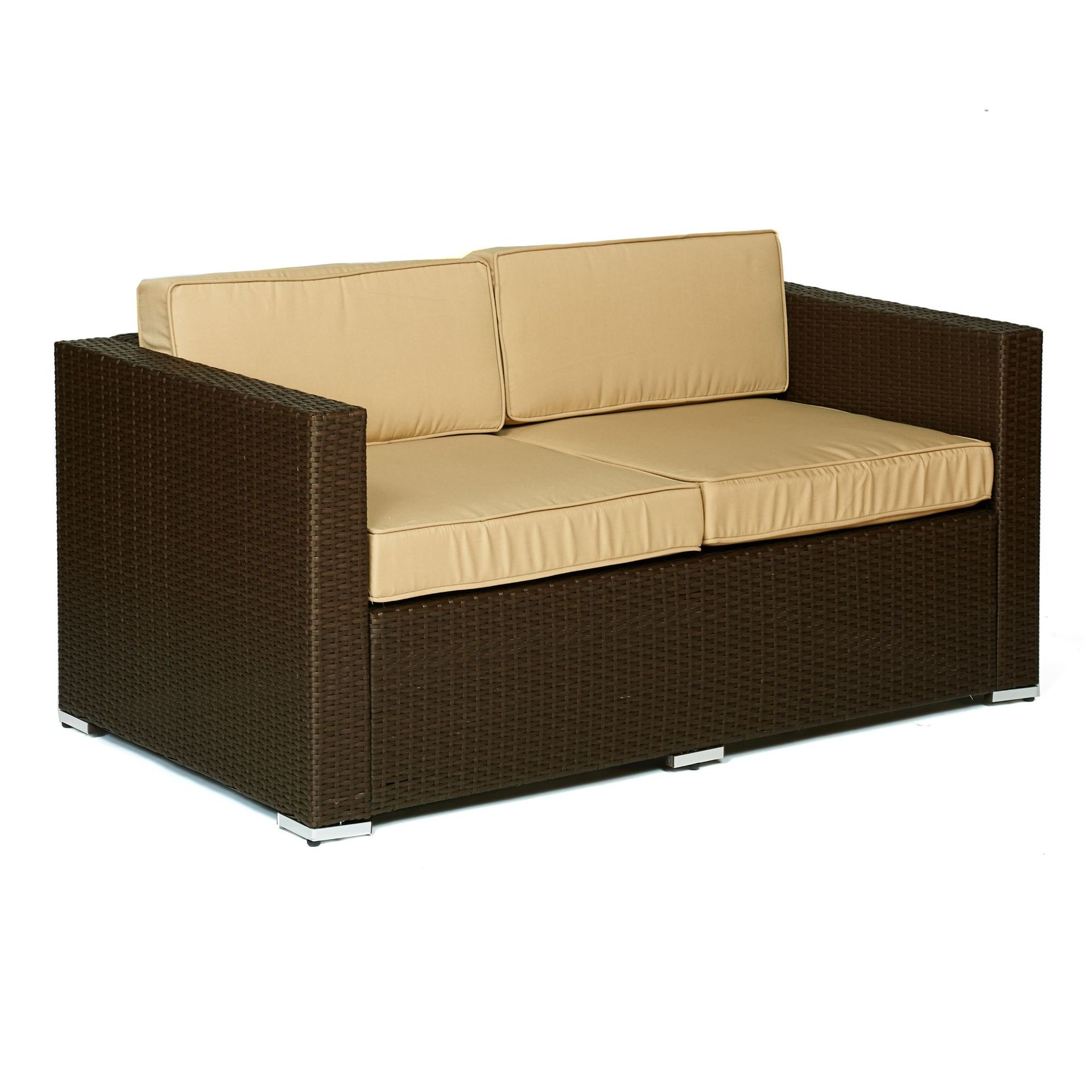 Combinación de sofá de ratán al aire libre esquina en forma de U patio jardín balcón sala de estar del hotel ocio imitación de ratán muebles de exterior