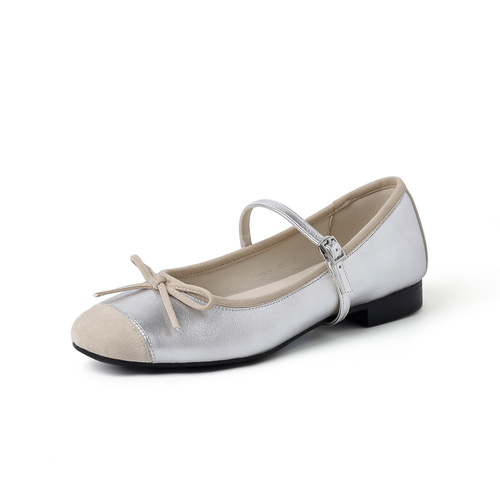 Kara Linshan 33-42 large size shoes 2024 ballet flats soft sole lambskin dance shoes Mary Jane shoes