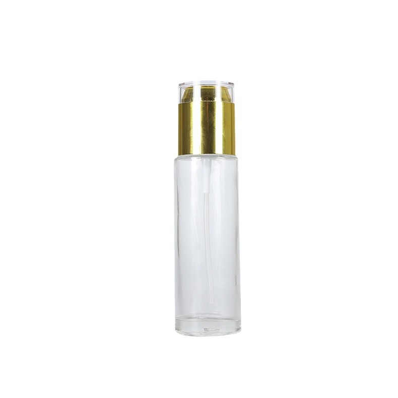 Venta al por mayor botella de aerosol transparente botella de loción cosmética portátil viaje sub-embalaje botella vacía botella de vidrio esencia en stock