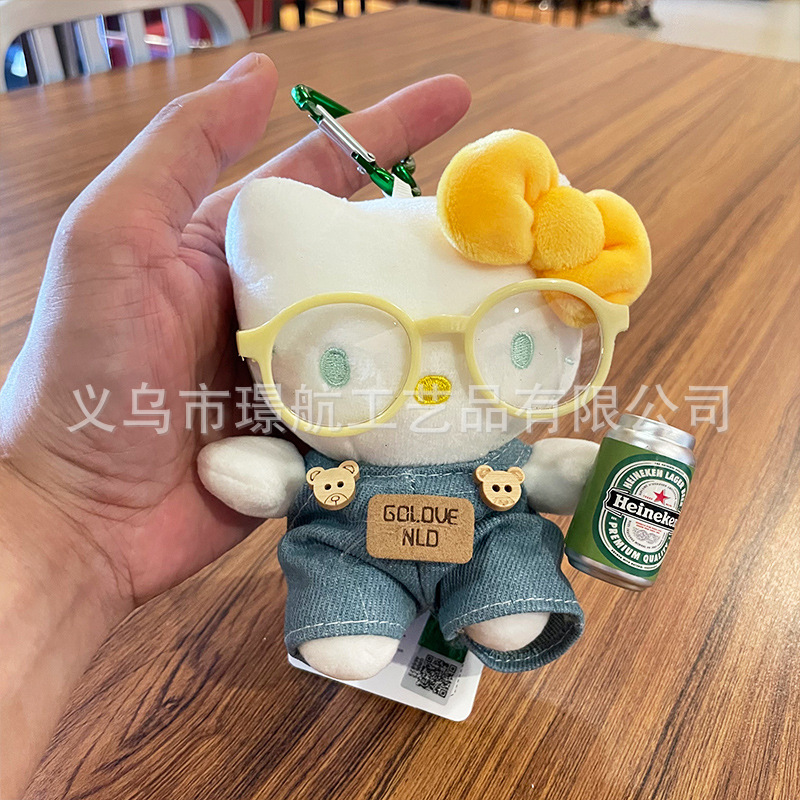ハローキティ 小さなペンダント ぬいぐるみ 本物のキティ 小さな人形 かわいい kt 猫人形 バッグペンダント|undefined