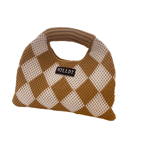 New Korean style internet celebrity knitted bag ins dumpling bag mobile phone bag knitted handbag female personality trendy handbag