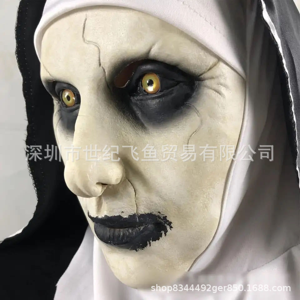 Conjuring 2 máscaras de monjas películas de terror toque de cabeza de terror de Halloween fabricación de props en stock nuevo transfronterizo
