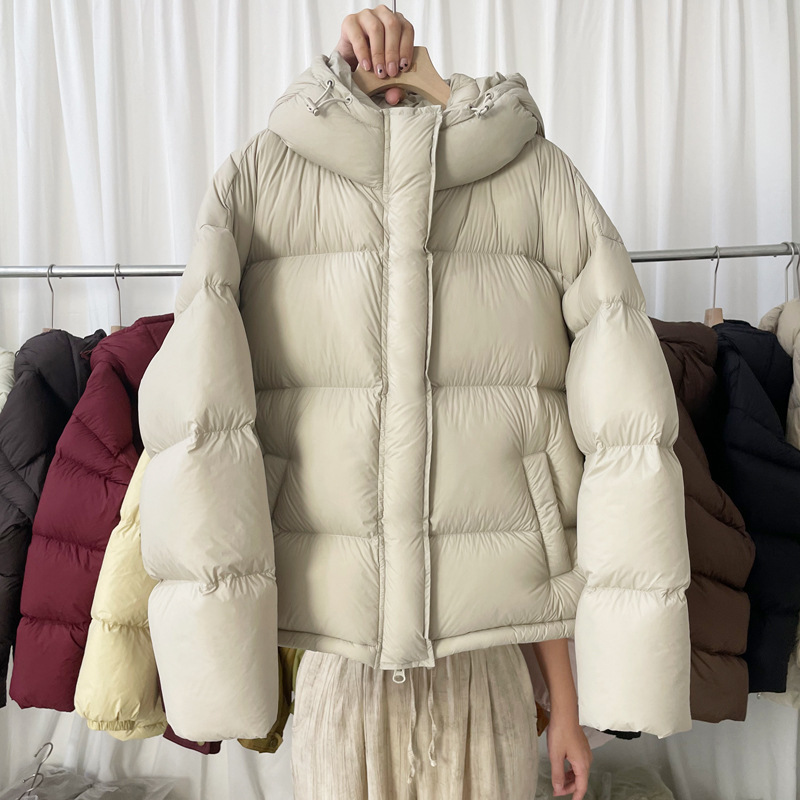 Down Jacket Women's 2025 Winter New Short Hooded New National Standard 95 White Duck down Bread Jacket Puff Accessible Luxury Jacket