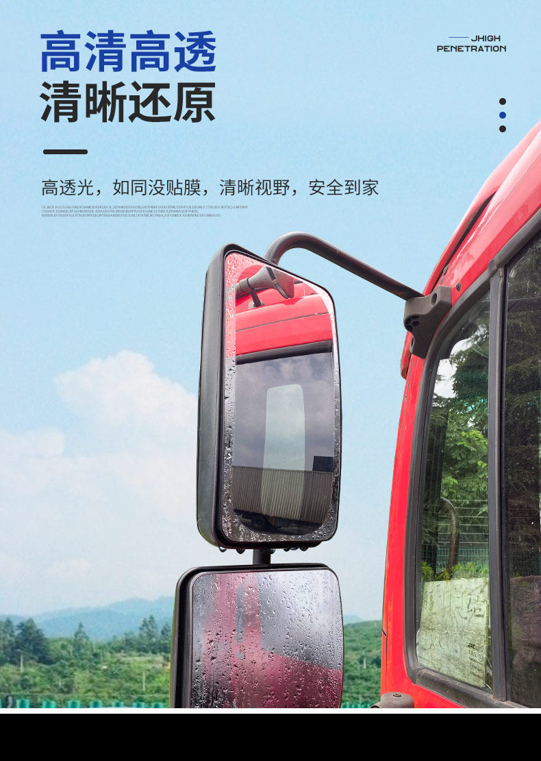 Car Rainproof Film Anti-Fog Film Anti-Glare Rearview Mirror Glass Waterproof