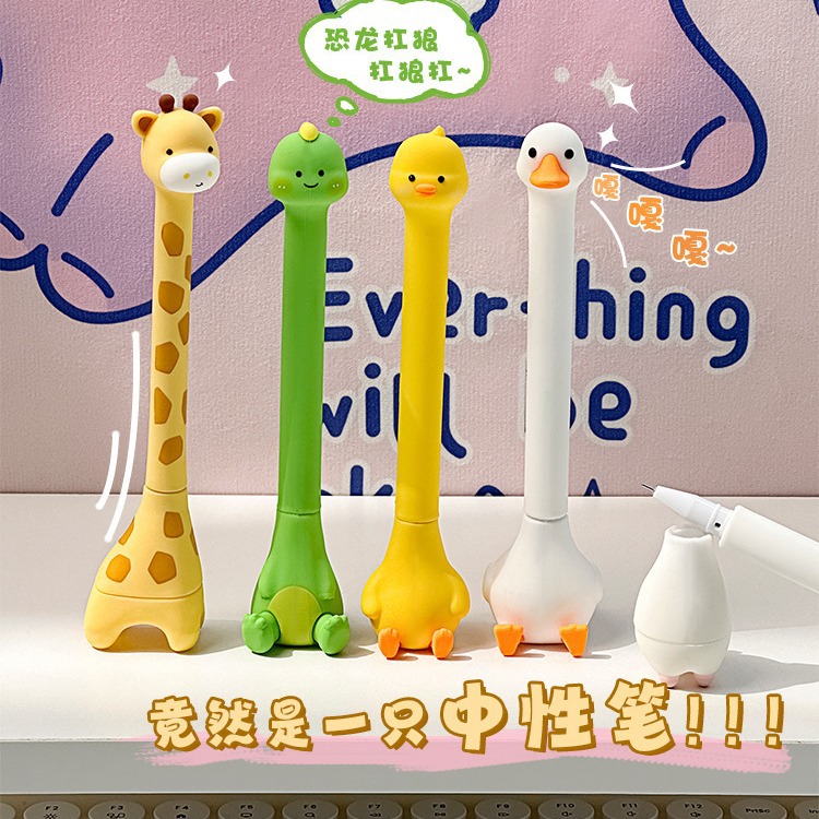 Cartoon cute high quality quick dry black rollerball pen with…