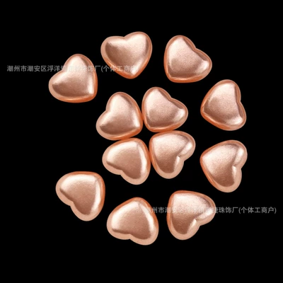 Heart Heart Straight Hole Handmade: Zərgərlik ara hissələri - light-orange-love-heart-9mm-hole-diameter-is-about-16mm-about-2400-piecescatties