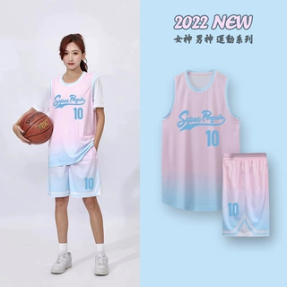 篮球服女生套装2022夏季新款渐变球衣男篮球运动训练队服定制团购