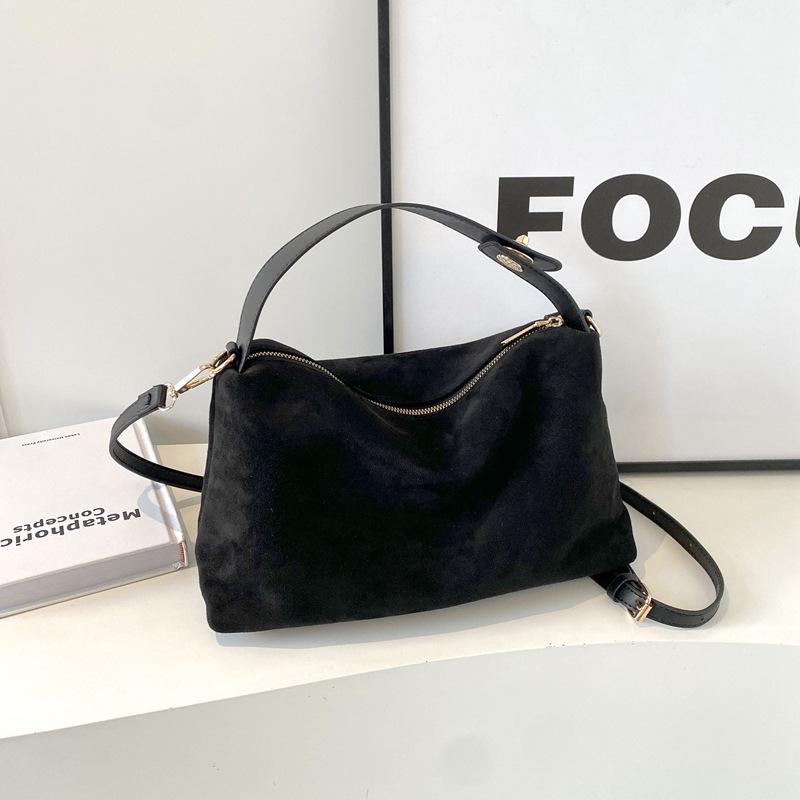Autumn/Winter Versatile Matte Faux Suede Bag 2025 New Arrival Luxury Vintage Fashion Shoulder & Crossbody Bag For Women - Thumbnail 8