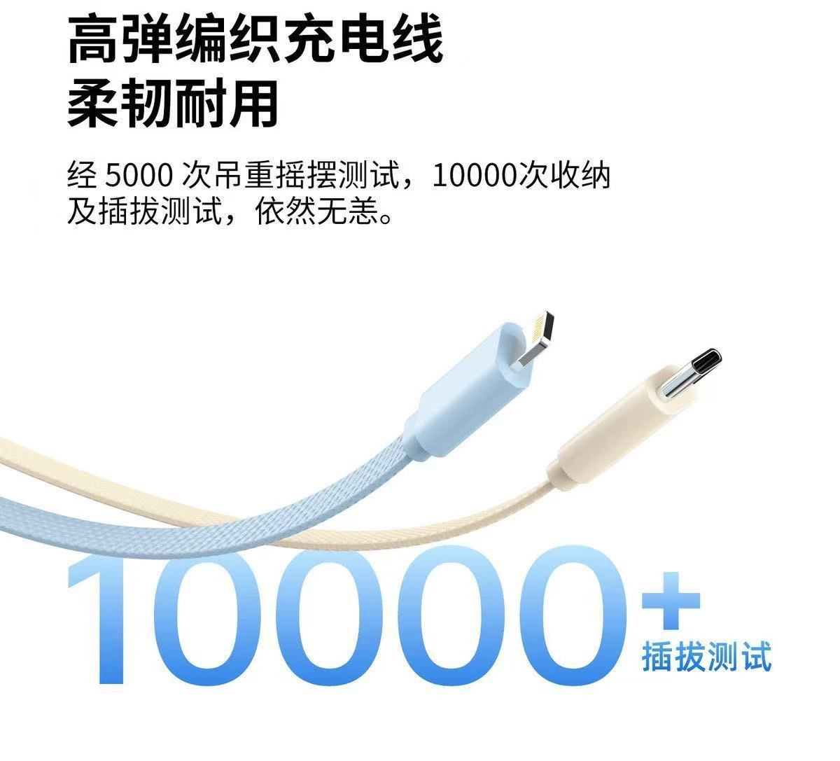 Cross-Border 100W Super Fast Charging 50000mAh Power Bank - High-Capacity Built-in Cable Compact Portable Mobile Power Supply