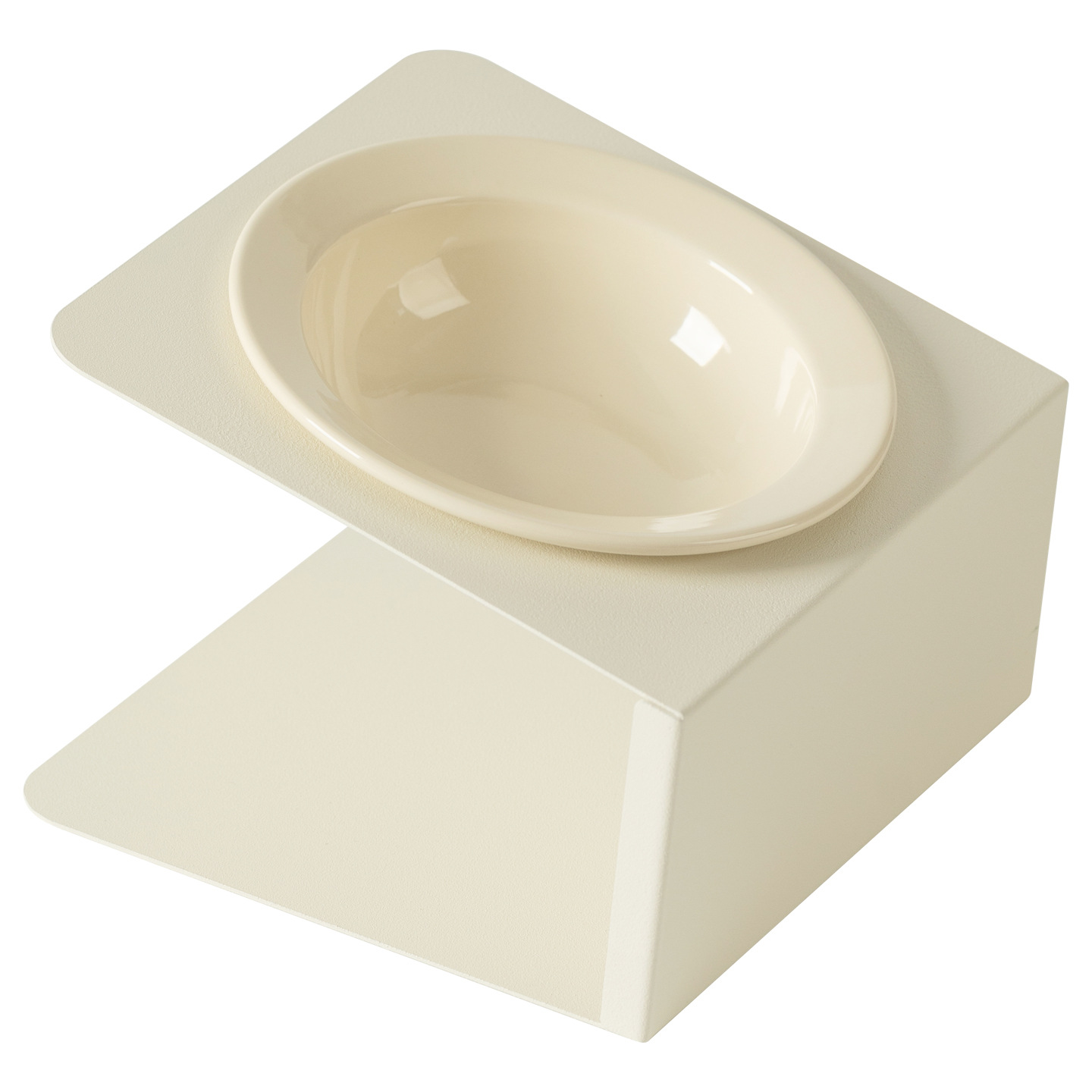 Tazón oblicuo de cerámica Tazón para gatos para mascotas Pies altos Protección para la columna cervical