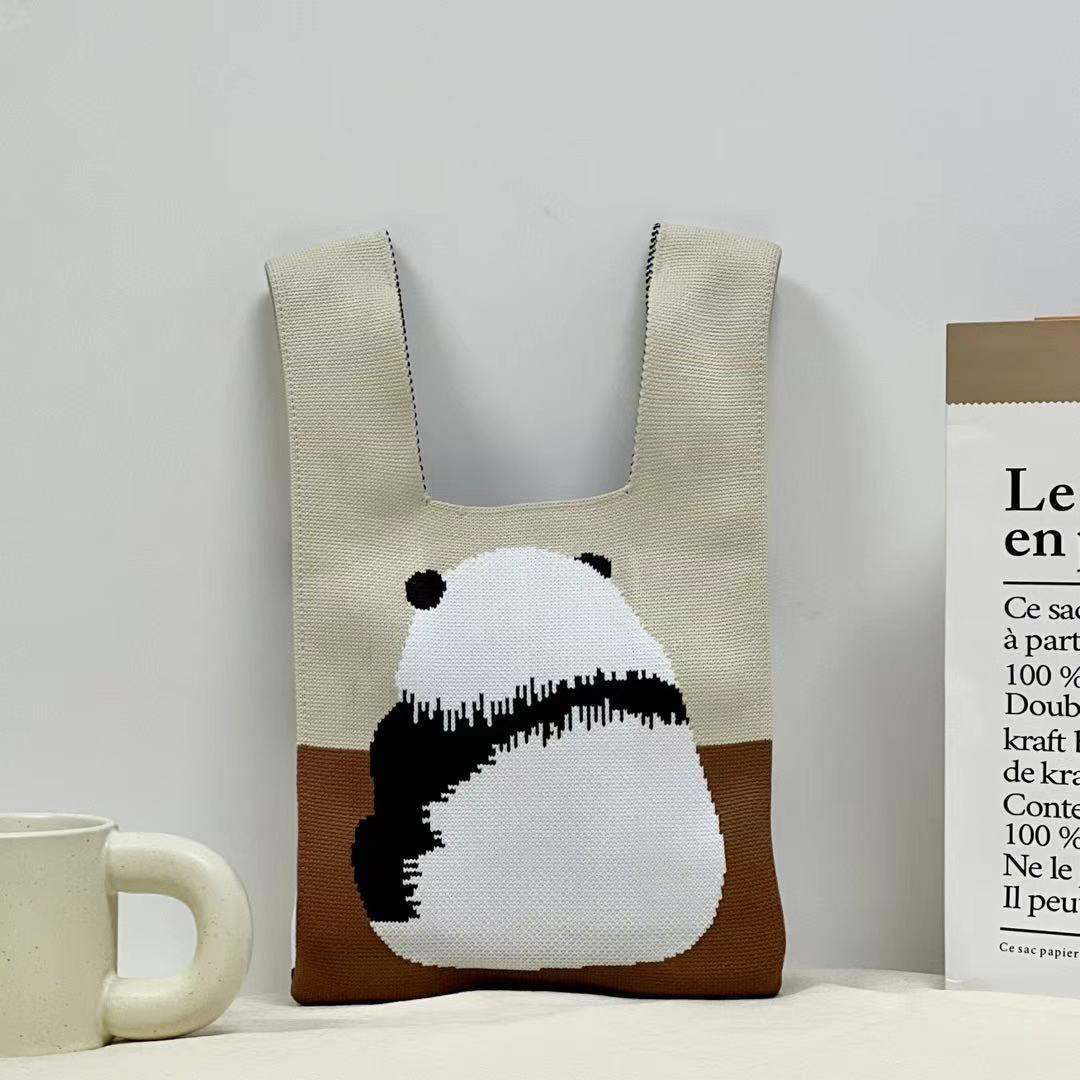 Bolso de mano tejido para embalaje de regalos, bolso tejido con múltiples patrones, estilo ins, bolso tejido para mujer, mini versátil.